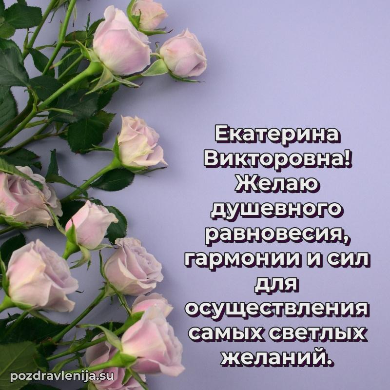Трогательные поздравления Екатерине Викторовне своими словами