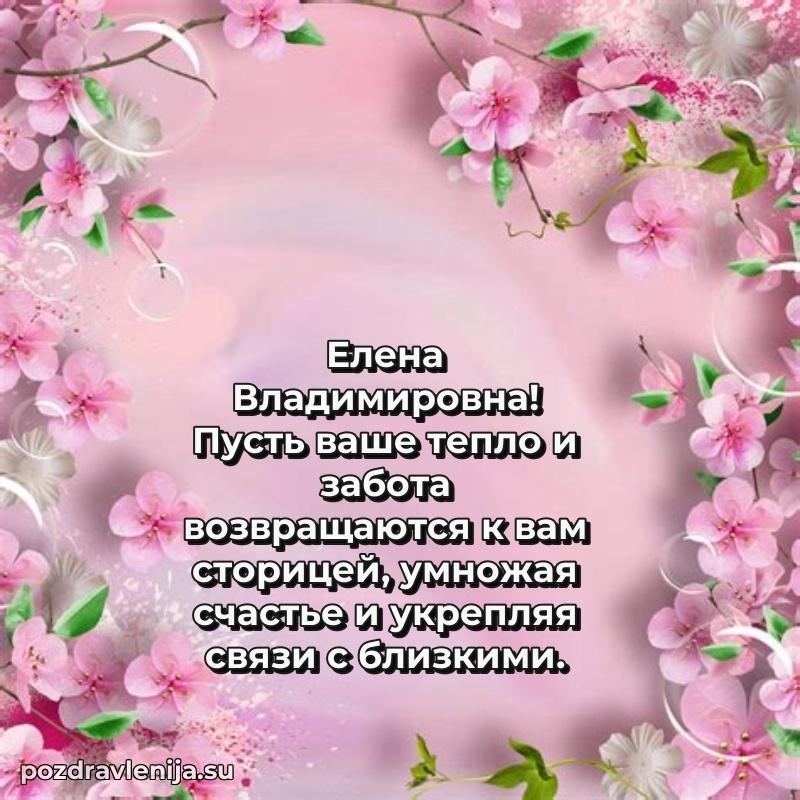 Елена Владимировна коллега поздравление с днем рождения